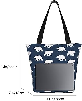 Amazon | [ZXHNB] シロクマ 白熊柄 トートバッグ A4 大容量 トート